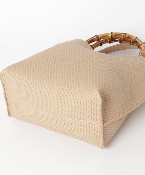 A/C DESIGN BY ALPHA CUBIC（エーシーデザインバイアルファキュービック）の「◇カタログ掲載◇バンブーハンドルトートバッグ（トートバッグ・レディース・ベージュ/オフホワイト/ブラック・フリー）」の18枚目の写真