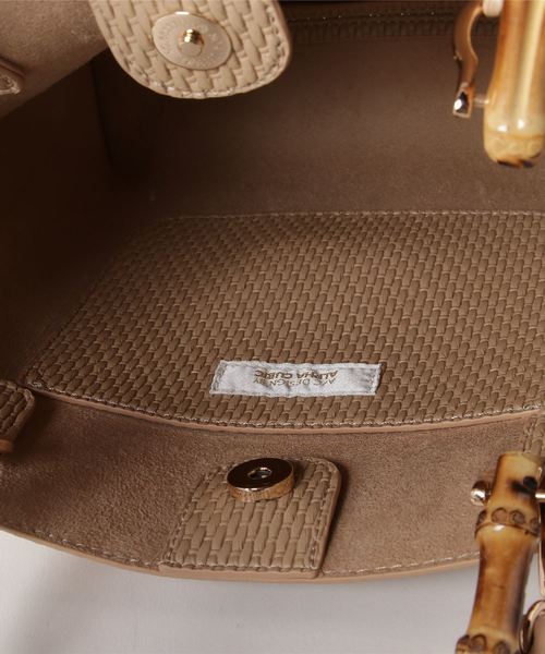 A/C DESIGN BY ALPHA CUBIC（エーシーデザインバイアルファキュービック）の「◇カタログ掲載◇バンブーハンドルトートバッグ（トートバッグ・レディース・ベージュ/オフホワイト/ブラック・フリー）」の13枚目の写真