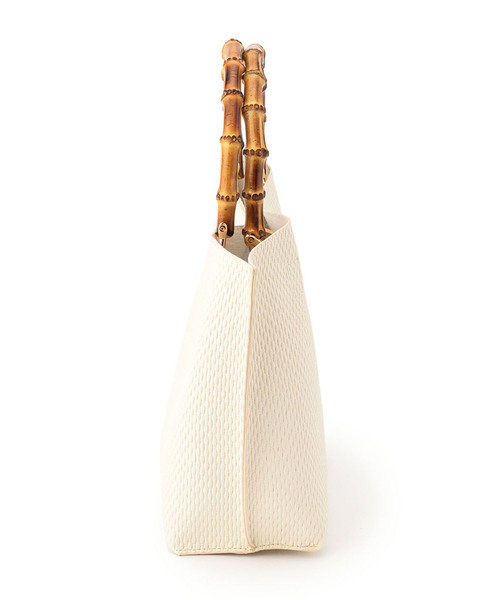 A/C DESIGN BY ALPHA CUBIC（エーシーデザインバイアルファキュービック）の「◇カタログ掲載◇バンブーハンドルトートバッグ（トートバッグ・レディース・ベージュ/オフホワイト/ブラック・フリー）」の20枚目の写真