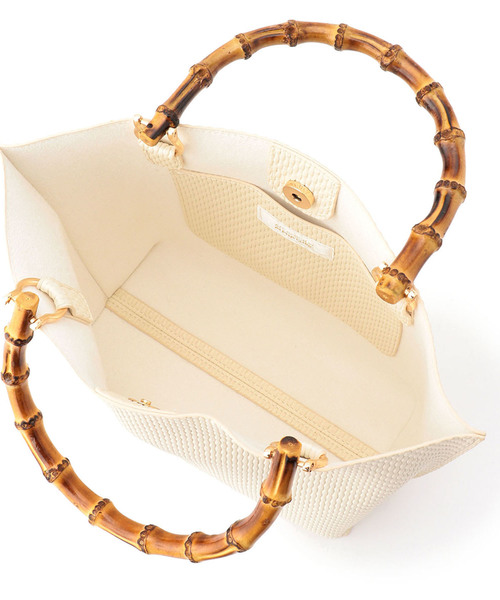 A/C DESIGN BY ALPHA CUBIC（エーシーデザインバイアルファキュービック）の「◇カタログ掲載◇バンブーハンドルトートバッグ（トートバッグ・レディース・ベージュ/オフホワイト/ブラック・フリー）」の21枚目の写真