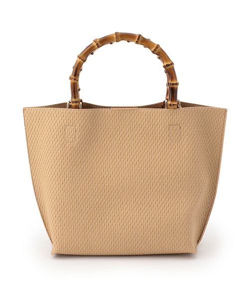 A/C DESIGN BY ALPHA CUBIC（エーシーデザインバイアルファキュービック）の「◇カタログ掲載◇バンブーハンドルトートバッグ（トートバッグ・レディース・ベージュ/オフホワイト/ブラック・フリー）」の11枚目の写真