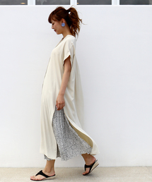 n'ee-ne | サマーライクロングスリットワンピースシャツ(シャツワンピース)