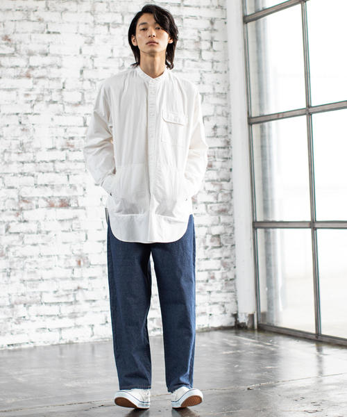 coen（コーエン）の「ワイドエバーリジッドデニムイージーパンツ（デニムパンツ・メンズ・ネイビー・LARGE/MEDIUM/SMALL/X-LARGE）」の21枚目の写真