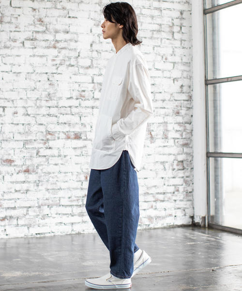 coen（コーエン）の「ワイドエバーリジッドデニムイージーパンツ（デニムパンツ・メンズ・ネイビー・LARGE/MEDIUM/SMALL/X-LARGE）」の22枚目の写真