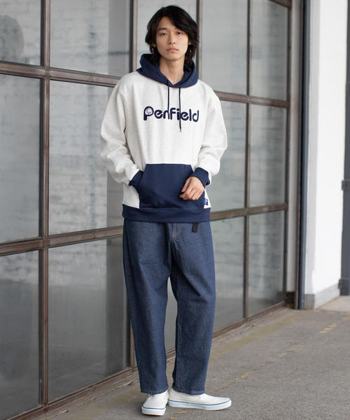 coen（コーエン）の「ワイドエバーリジッドデニムイージーパンツ（デニムパンツ・メンズ・ネイビー・LARGE/MEDIUM/SMALL/X-LARGE）」の13枚目の写真