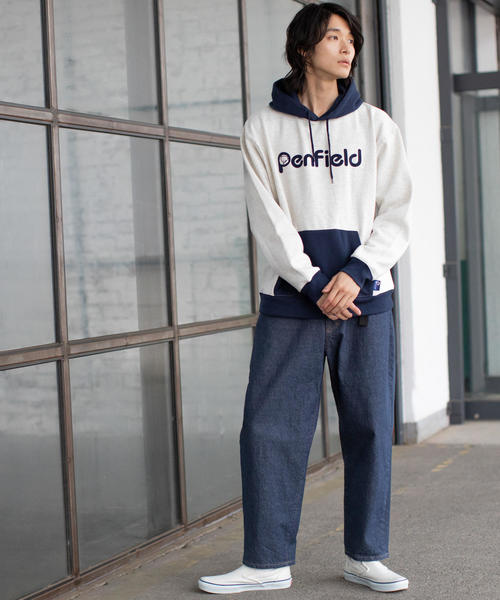 coen（コーエン）の「ワイドエバーリジッドデニムイージーパンツ（デニムパンツ・メンズ・ネイビー・LARGE/MEDIUM/SMALL/X-LARGE）」の7枚目の写真