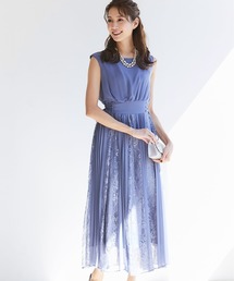 サイドスピンドルレース×プリーツワンピース