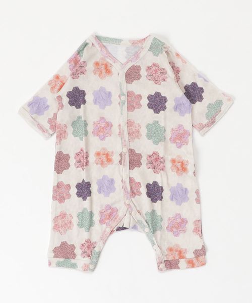 Ocean&Ground(オーシャン&グラウンド)の「長袖ロンパース Patchwork Quilt(70cm)(ロンパース)」|クリーム