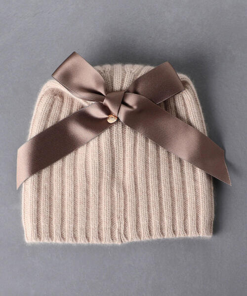 ★新品★アシーナニューヨーク　ニット帽　HEIDI　カシミヤ１００％　リボン Athena New York（アシーナニューヨーク）の「【別注】＜Athena