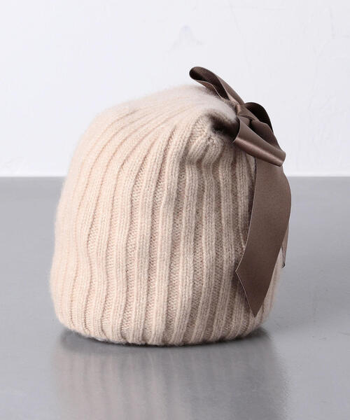 ★新品★アシーナニューヨーク　ニット帽　HEIDI　カシミヤ１００％　リボン Athena New York（アシーナニューヨーク）の「【別注】＜Athena