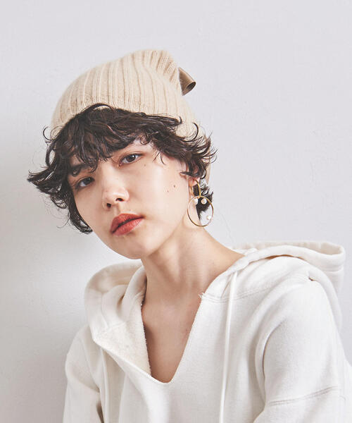 ★新品★アシーナニューヨーク　ニット帽　HEIDI　カシミヤ１００％　リボン Athena New York（アシーナニューヨーク）の「【別注】＜Athena