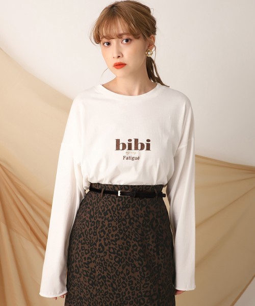 one after another NICE CLAUP(ワンアフターアナザーナイスクラップ)の「ロゴロンT(Tシャツ/カットソー・レディース・ブラウン/オフホワイト/ベージュ/アイボリー/ホワイト/ミント・FREE)」の2枚目の写真