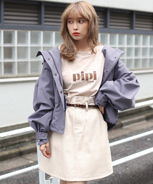 one after another NICE CLAUP(ワンアフターアナザーナイスクラップ)の「ロゴロンT(Tシャツ/カットソー・レディース・ブラウン/オフホワイト/ベージュ/アイボリー/ホワイト/ミント・FREE)」の15枚目の写真