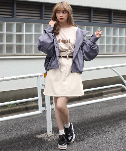 one after another NICE CLAUP(ワンアフターアナザーナイスクラップ)の「ロゴロンT(Tシャツ/カットソー・レディース・ブラウン/オフホワイト/ベージュ/アイボリー/ホワイト/ミント・FREE)」の14枚目の写真