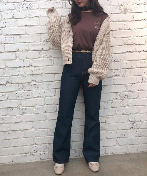 one after another NICE CLAUP(ワンアフターアナザーナイスクラップ)の「ロゴロンT(Tシャツ/カットソー・レディース・ブラウン/オフホワイト/ベージュ/アイボリー/ホワイト/ミント・FREE)」の11枚目の写真