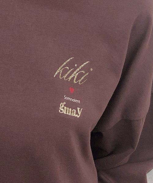 one after another NICE CLAUP(ワンアフターアナザーナイスクラップ)の「ロゴロンT(Tシャツ/カットソー・レディース・ブラウン/オフホワイト/ベージュ/アイボリー/ホワイト/ミント・FREE)」の9枚目の写真