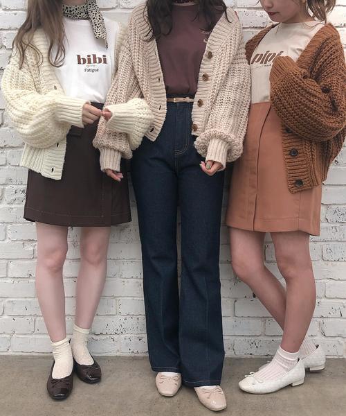 one after another NICE CLAUP(ワンアフターアナザーナイスクラップ)の「ロゴロンT(Tシャツ/カットソー・レディース・ブラウン/オフホワイト/ベージュ/アイボリー/ホワイト/ミント・FREE)」の7枚目の写真
