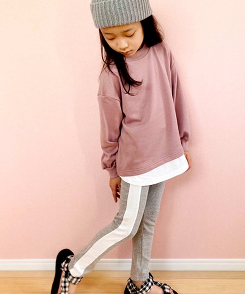 THE CASUAL（カジュアル）の「ラインストレッチスムーススキニーパンツ キッズ ベビー（その他パンツ・キッズ・ブラック/ベージュ/ネイビー/ブラウン/レッド/カーキ/ブラック系その他/杢グレー/グレー系その他/グレー系その他2/チャコール/ブラウン系その他/ベージュ系その他/グリーン系その他/ブルー/ブルー系その他/ブルー系その他2/ピンク/ピンク系その他/レッド系その他・90/100/110/120/80/130/95/140/150/160）」の5枚目の写真