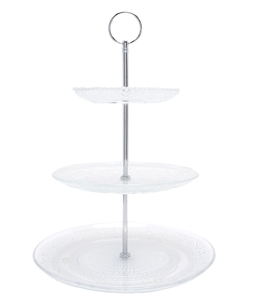 salut!（サリュ!）の「3段ｹｰｷｽﾀﾝﾄﾞ（キッチンツール・クリア・FREE）」の2枚目の写真