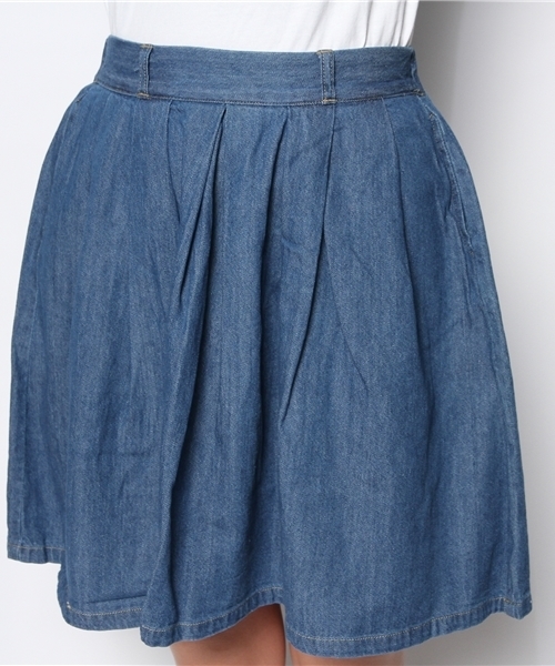 WEGO(ウィゴー)の「WEGO/デニムタックスカート(デニムスカート・レディース・オフホワイト/インディゴブルー・FREE)」の8枚目の写真