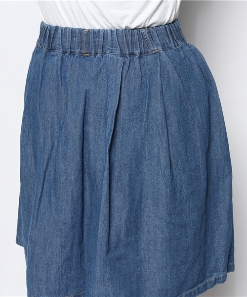 WEGO(ウィゴー)の「WEGO/デニムタックスカート(デニムスカート・レディース・オフホワイト/インディゴブルー・FREE)」の9枚目の写真