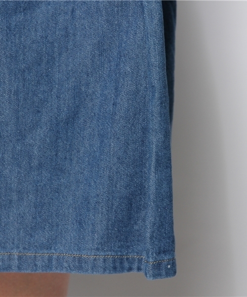 WEGO(ウィゴー)の「WEGO/デニムタックスカート(デニムスカート・レディース・オフホワイト/インディゴブルー・FREE)」の4枚目の写真