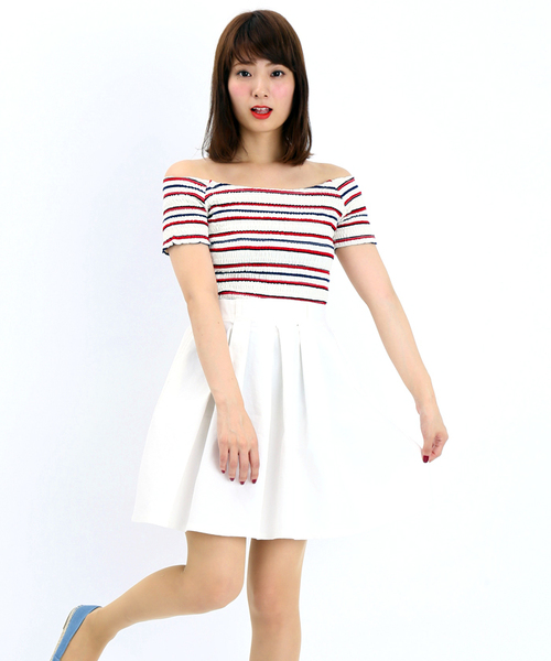 WEGO(ウィゴー)の「WEGO/デニムタックスカート(デニムスカート・レディース・オフホワイト/インディゴブルー・FREE)」の15枚目の写真