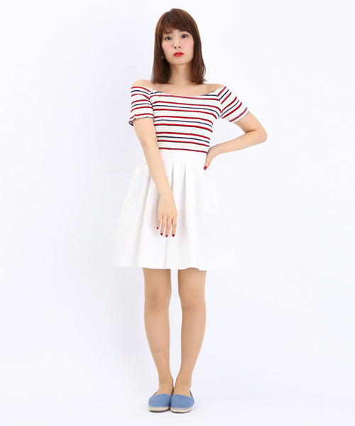 WEGO(ウィゴー)の「WEGO/デニムタックスカート(デニムスカート・レディース・オフホワイト/インディゴブルー・FREE)」の13枚目の写真