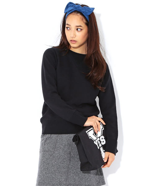 BEAMS BOY(ビームスボーイ)の「◎BEAMS BOY / 裏毛 フリーダム クルーネック スウェット(スウェット・レディース・ホワイト/ブラック・ONE SIZE)」の1枚目の写真