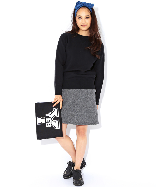 BEAMS BOY(ビームスボーイ)の「◎BEAMS BOY / 裏毛 フリーダム クルーネック スウェット(スウェット・レディース・ホワイト/ブラック・ONE SIZE)」の3枚目の写真