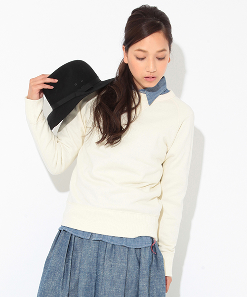 BEAMS BOY(ビームスボーイ)の「◎BEAMS BOY / 裏毛 フリーダム クルーネック スウェット(スウェット・レディース・ホワイト/ブラック・ONE SIZE)」の11枚目の写真