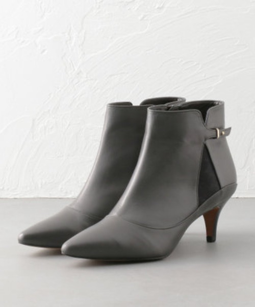 ODETTE E ODILE(オデットエオディール)の「OFD サイドメタルポイント ショートブーツ60↑(ブーツ・レディース・ダークグレー/ダークブラウン/ブラック・23cm/22.5cm/24.5cm/22cm/25cm/23.5cm/24cm)」の2枚目の写真