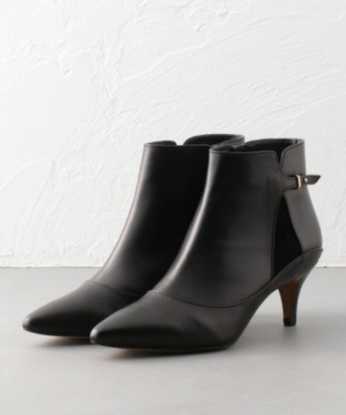 ODETTE E ODILE(オデットエオディール)の「OFD サイドメタルポイント ショートブーツ60↑(ブーツ・レディース・ダークグレー/ダークブラウン/ブラック・23cm/22.5cm/24.5cm/22cm/25cm/23.5cm/24cm)」の1枚目の写真