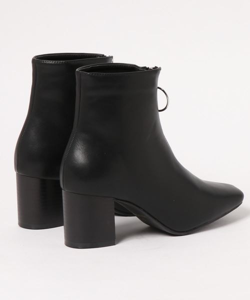 KOBE LETTUCE（コウベレタス）の「フロントジップスクエアトゥショートブーツ（ブーツ・レディース・ホワイト系その他/ダークブラウン/モカ/ブラック・S/M/L/LL）」の11枚目の写真