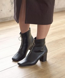 KOBE LETTUCE | フロントジップスクエアトゥショートブーツ(ブーツ)