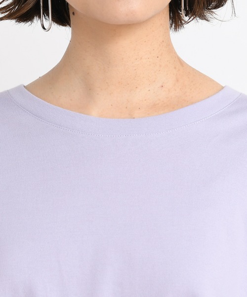 DouDou(ドゥドゥ)の「BIG T 2(Tシャツ/カットソー・レディース・オフホワイト/バイオレット/ライトベージュ/サーモンピンク/ピンク/グレイッシュベージュ・FREE)」の19枚目の写真