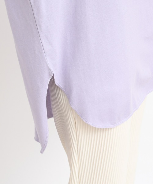 DouDou(ドゥドゥ)の「BIG T 2(Tシャツ/カットソー・レディース・オフホワイト/バイオレット/ライトベージュ/サーモンピンク/ピンク/グレイッシュベージュ・FREE)」の21枚目の写真