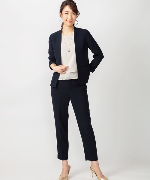 JETSET SOLO PLUS (ジェットセットソロプラス)の「ドライタッチダブルクロス テーパードパンツ(その他パンツ・レディース・ベージュ/ネイビー・38/36/40)」の12枚目の写真