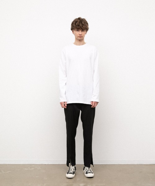 YARD PLUS（ヤードプリュス）の「YARD PLUS  無地ロングスリーブカラーTシャツ（Tシャツ/カットソー・メンズ・ホワイト/カーキ/ピンク/オレンジ/ライトパープル/ライトグリーン・MEDIUM/LARGE）」の14枚目の写真