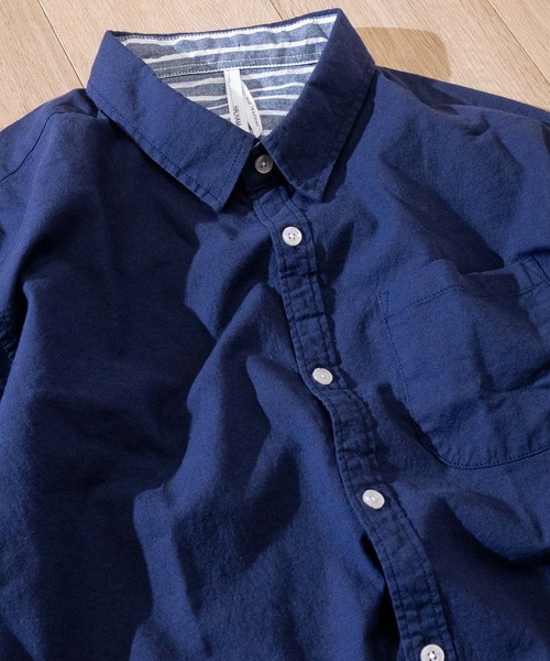 JOHN'S CLOSET(ジョンズクローゼット)の「【i】 綿麻ストレッチ七分袖シャツ(シャツ/ブラウス・メンズ・ブラック/ホワイト/カーキ/ネイビー/モカ・MEDIUM/X-LARGE/LARGE)」の7枚目の写真