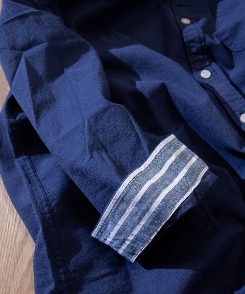 JOHN'S CLOSET(ジョンズクローゼット)の「【i】 綿麻ストレッチ七分袖シャツ(シャツ/ブラウス・メンズ・ブラック/ホワイト/カーキ/ネイビー/モカ・MEDIUM/X-LARGE/LARGE)」の10枚目の写真
