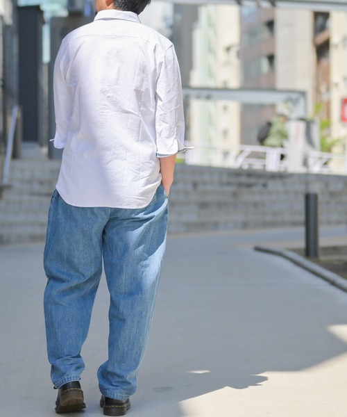 JOHN'S CLOSET(ジョンズクローゼット)の「【i】 綿麻ストレッチ七分袖シャツ(シャツ/ブラウス・メンズ・ブラック/ホワイト/カーキ/ネイビー/モカ・MEDIUM/X-LARGE/LARGE)」の18枚目の写真