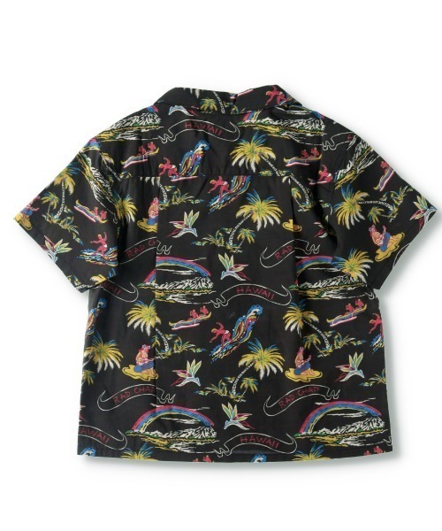 RADCHAP（ラッドチャップ）の「【ペア】アロハ柄半袖シャツ（シャツ/ブラウス・キッズ・ブラック/オレンジ・90cm/110cm/100cm/120cm/130cm/140cm/150cm）」の8枚目の写真