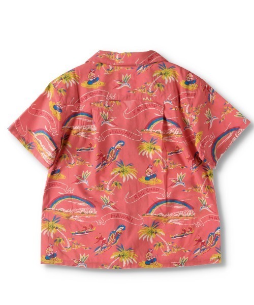 RADCHAP（ラッドチャップ）の「【ペア】アロハ柄半袖シャツ（シャツ/ブラウス・キッズ・ブラック/オレンジ・90cm/110cm/100cm/120cm/130cm/140cm/150cm）」の13枚目の写真