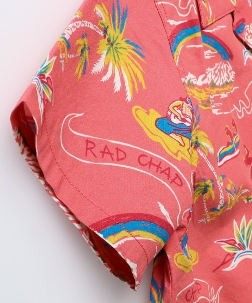 RADCHAP（ラッドチャップ）の「【ペア】アロハ柄半袖シャツ（シャツ/ブラウス・キッズ・ブラック/オレンジ・90cm/110cm/100cm/120cm/130cm/140cm/150cm）」の15枚目の写真