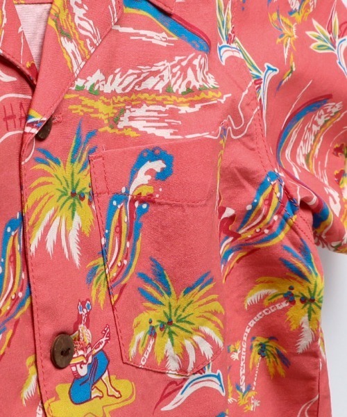 RADCHAP（ラッドチャップ）の「【ペア】アロハ柄半袖シャツ（シャツ/ブラウス・キッズ・ブラック/オレンジ・90cm/110cm/100cm/120cm/130cm/140cm/150cm）」の16枚目の写真