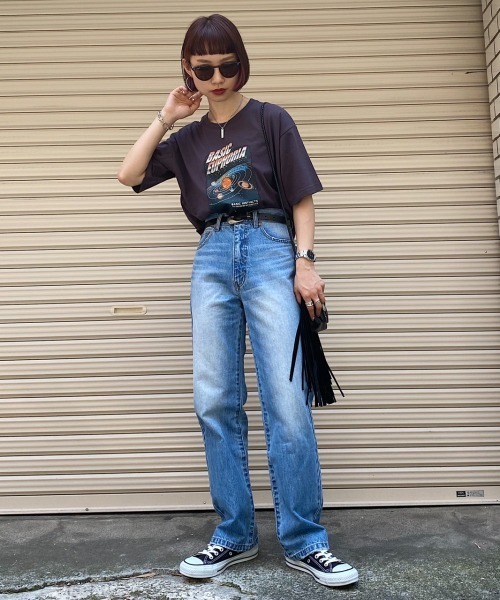 PAGEBOY（ページボーイ）の「プラネットプリントTシャツ（Tシャツ/カットソー・レディース・チャコールグレー/ブラック・FREE）」の10枚目の写真