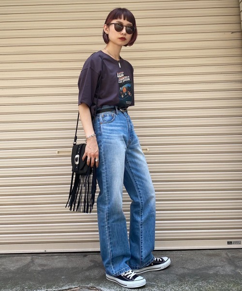 PAGEBOY（ページボーイ）の「プラネットプリントTシャツ（Tシャツ/カットソー・レディース・チャコールグレー/ブラック・FREE）」の8枚目の写真