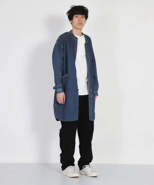 SPELLBOUND 長袖 オーバーシャツ ロングシャツ カバーオール 3