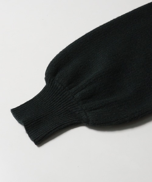 coca - coca ボリュームスリーブ ニット ブラック コカ coca ボリュームスリーブニットトップス （Black） -靴